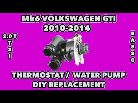 Видео: Замена термостата/водяного насоса | VW Golf GTI 6-го поколения (2010, 2011, 2012, 2013, 2014)