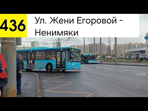 Видео: Автобус 436. Ул. Жени Егоровой - Ненимяки