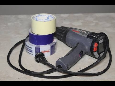 Видео: Как отклеить малярную ленту без повреждения поверхности. Используем промышленный фен.