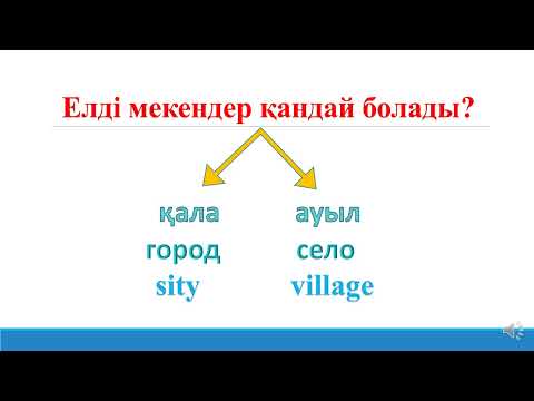 Видео: Дүниетану Елді мекендер қандай болады  3 СЫНЫП