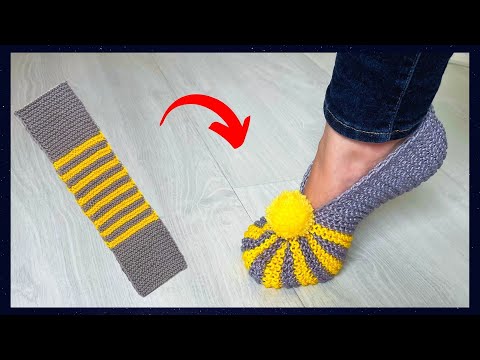Видео: ВЯЗАНИЕ ТАПОЧЕК ПОШАГОВО