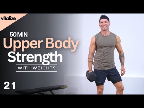 Видео: 50-минутная тренировка верхней части тела с отягощениями | Целевые группы мышц | Тяжелые упражнения