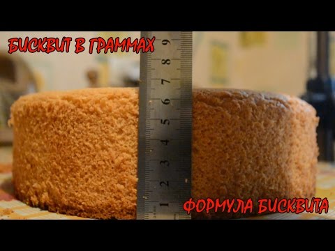 Видео: Бисквит в граммах. Формула бисквита.