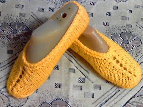 Видео: Следки без шва на двух спицах Только лицевые и изнаночные