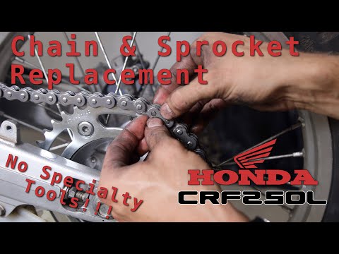 Видео: Замена цепи и звездочек | Honda CRF250L
