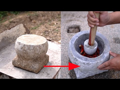 Видео: Подберите из рва большой камень и сделайте каменную ступку, превратив мусор в сокровище.