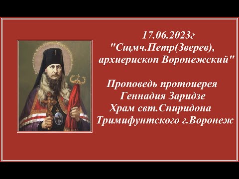 Видео: 17.06.2023г "Сщмч.Петр (Зверев), архиепископ Воронежский"  Проповедь протоиерея Геннадия Заридзе