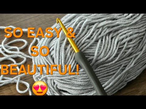 Видео: ВАУ! 😍 Этот узор для вязания крючком такой красивый и простой — я не могу остановиться!