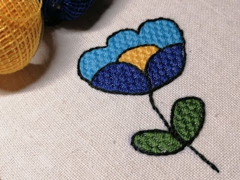 Видео: Шов колодочки. Вишивка. Hand embroidery.