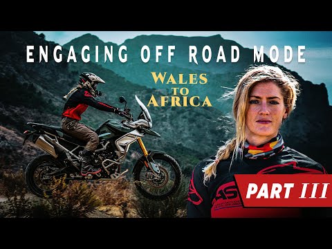 Видео: Калибровка Tiger 900 Rally Pro для бездорожья в Triumph Adventure Center, Испания. Часть 3. Из Уэ...