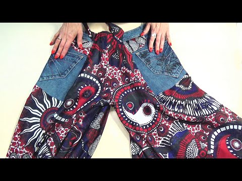 Видео: Из ДЖИНС в КЮЛОТЫ 💝 Такое еще никто не делал 😉 Смотрите секрет пошива за ПОЛЧАСА