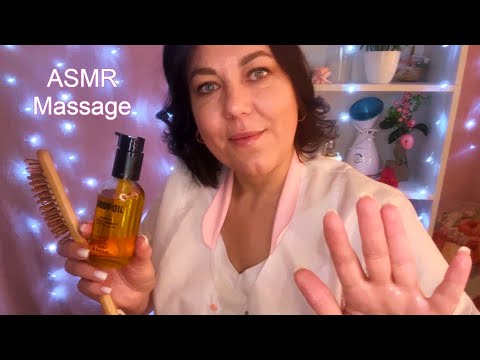 Видео: ASMR Massage💆🏻‍♀️УСЫПЛЯЮЩИЙ МАССАЖ СПИНЫ, ШЕИ, ПЛЕЧ И ГОЛОВЫ +🪮РАСЧЕСЫВАНИЕ ВОЛОС/Ролевая игра