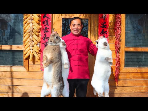 Видео: Кролик барбекю с красным маслом! Медленное приготовление в течение 2 часов, великолепный вкус!