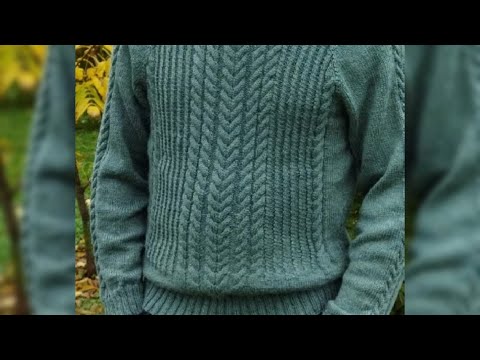 Видео: МК Мужской свитер. часть 2./Вяжу свитер для папы.