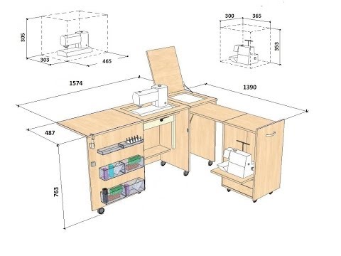 Видео: Tумба для швейной машины оверлока.