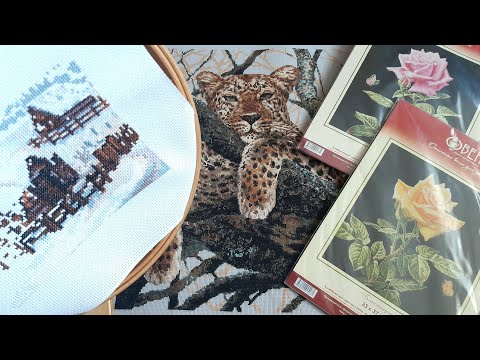 Видео: Вышила, вышиваю и пополнение запасов
