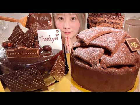 Видео: ASMR Торт на 23-летие【русские субтитры】【Mukbang/ Eating Sounds】