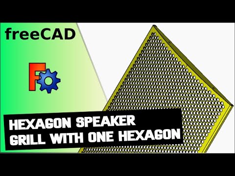 Видео: Параметрическая изогнутая шестиугольная решетка динамика FreeCAD с одним шестиугольником | Решетка 2