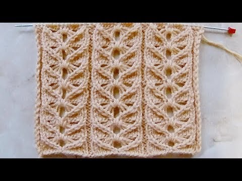 Видео: Ажурные дорожки Вязание спицами Видеоурок 236