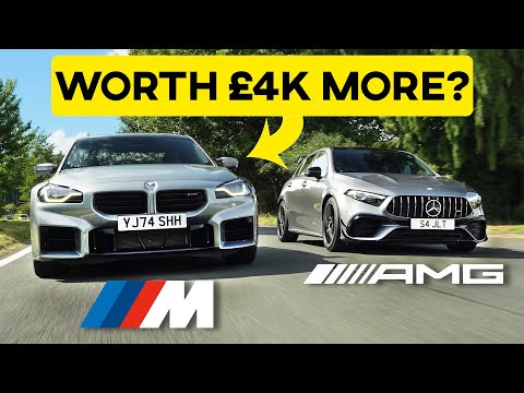 Видео: Самый крутой хэтчбек или «маленькая машина» серии M? — Mercedes AMG A45S против BMW M2
