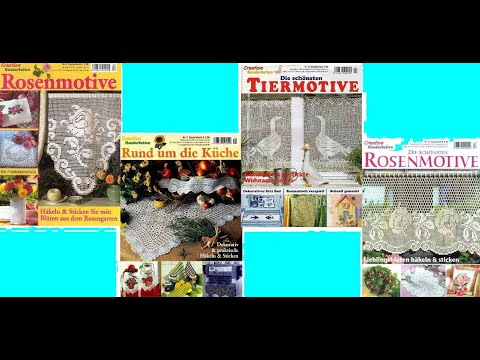 Видео: Creative Handarbeiten №4, №5 2004 №12, №13 2006 Журнал с образцами на немецком языке