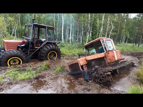 Видео: Турбо-трактор против ДТ75 Болотник! Неожиданный финал!