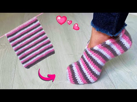 Видео: ВЯЗАТЬ ТАПОЧКИ ЛЕГКО И ОЧЕНЬ КРАСИВО