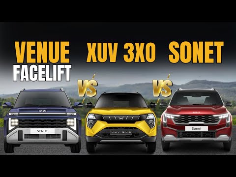 Видео: Hyundai Venue Facelift 2025 года против Mahindra XUV 3xo против Kia Sonet | Что лучше? | Antique ...