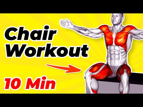 Видео: ➜ 10-дневная тренировка на стуле для сжигания жира на животе (без стояния)