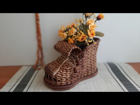 Видео: Плетённый башмак. Часть 2.