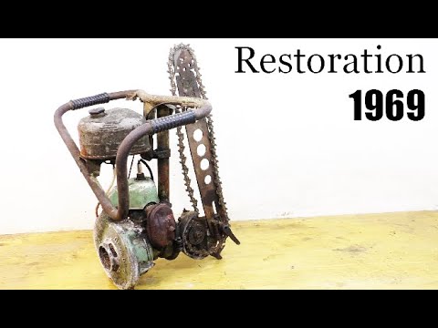 Видео: Восстановление старой бензопилы из 1969-х | Old chainsaw restoration