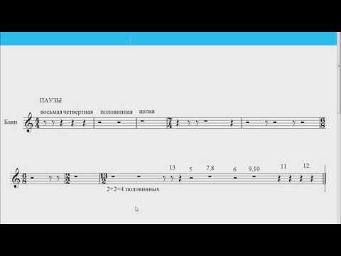 Видео: Паузы в нотах. Урок#28