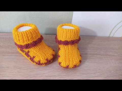 Видео: Пинеточки "Осень" спицами. Очень легко вяжутся