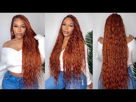 Видео: Рыжие косички в стиле бохо ✨ Мой первый опыт самостоятельной плетения косичек в стиле бохо | YWigs