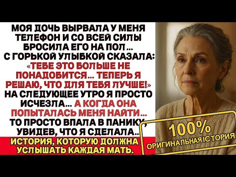 Видео: МОЯ ДОЧЬ ВЫРВАЛА ТЕЛЕФОН У МЕНЯ ИЗ РУК И ШВЫРНУЛА ЕГО НА ПОЛ. НА СЛЕДУЮЩИЙ ДЕНЬ Я ИСЧЕЗЛА...