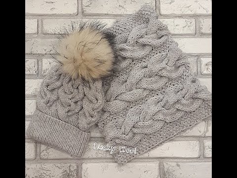 Видео: Снуд с объемными косами! Snood &hat, knitting.