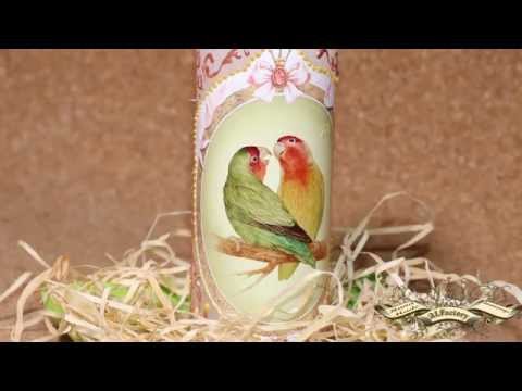 Видео: Как сделать декупаж на свечах 5 способами. Способ 5. Мастер-класс Альбины Алферовой
