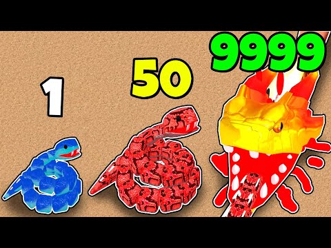 Видео: МАЛЕНЬКАЯ ЗМЕЯ СТАНЕТ БОЛЬШОЙ И ПОБЕДИТ ОГНЕННОГО ЗМЕЯ БОССА В Snake Clash