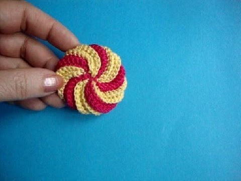 Видео: Спиральный элемент Вязание крючком Урок302 Crochet spiral