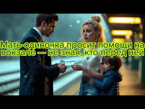 Видео: Мать одиночка просит помощи на вокзале — не зная, кто перед ней #любовь #семья #романтика #судьба