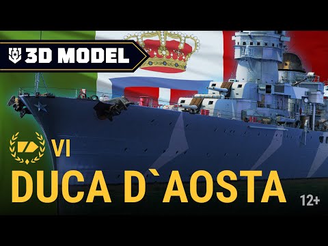 Видео: 3D модель: крейсер Duca d'Aosta | Сухой док