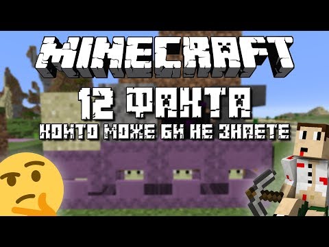 Видео: "Minecraft" 12 ФАКТА КОИТО МОЖЕ БИ НЕ ЗНАЕТЕ
