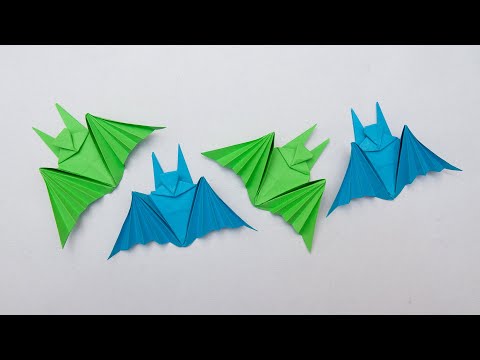 Видео: Оригами летучая мышь | Origami Halloween Bat