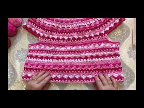 Видео: Женское платье крючком по мотивам Ванессы Монторо, 1 часть.