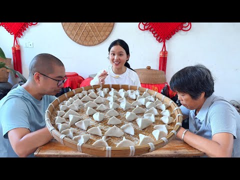 Видео: Пельмени из таро и сладкого картофельного крахмала, жевательные, когда их раскусываешь