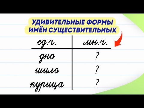 Видео: Как сказать эти слова во множественном числе? Проверьте себя! | Русский язык