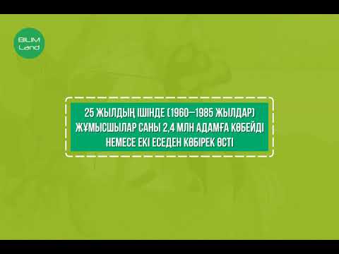 Видео: 1965–1985 жылдардағы Қазақстанның әлеуметтік экономикалық дамуы Өнеркәсіп жағдайы
