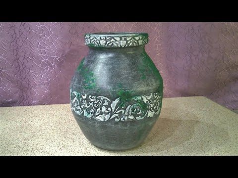 Видео: Ваза из 2х литровой банки.