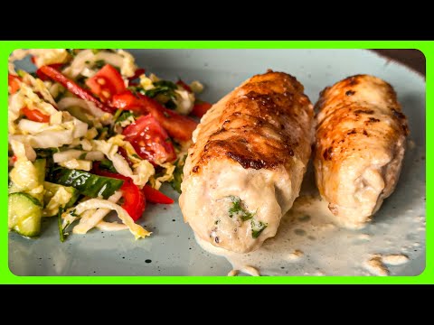 Видео: КУРИННЫЕ рулетики с сыром и грибами.#вкуснопростоибюджетно #куриноефилевдуховке #горячееблюдо
