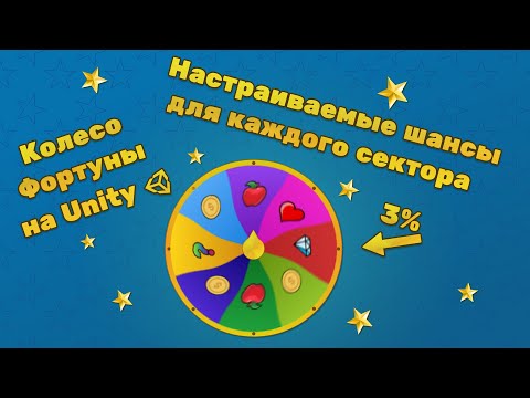 Видео: Реализация Колеса Фортуны с шансами для каждой ячейки! Unity 3D | Tutorial